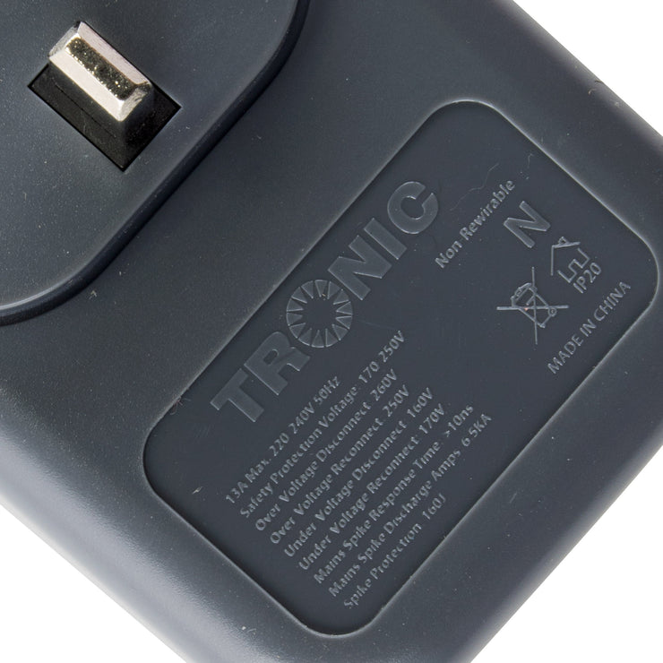 Tronic Power Guard With 2 USB Ports 13Amps