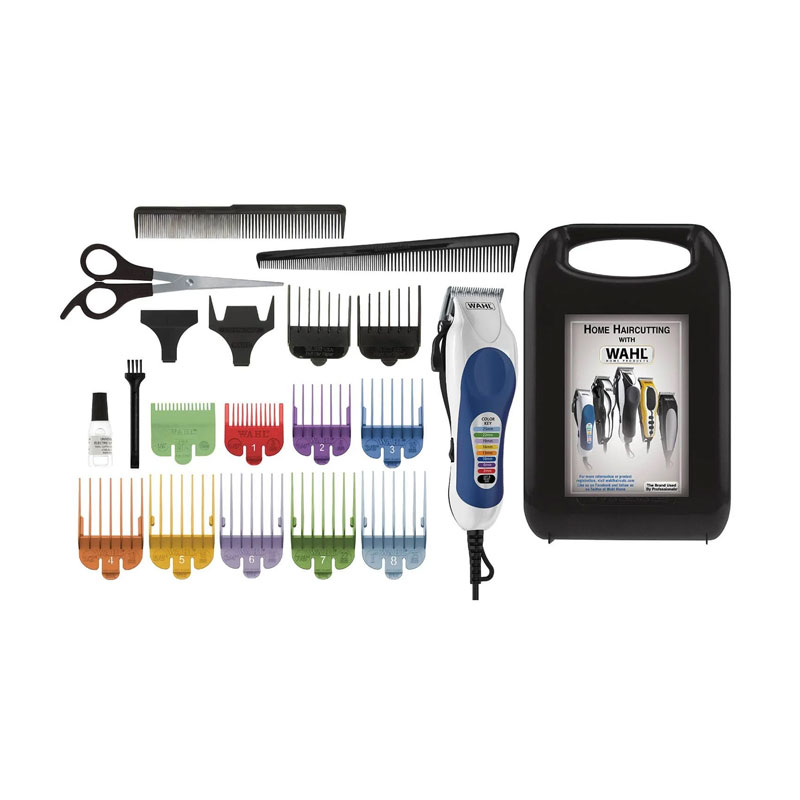 Wahl Corded Hair Clipper Color Pro Kit with 8 Color-Coded Attachment Combs & Precision Ground Blades 79400-627