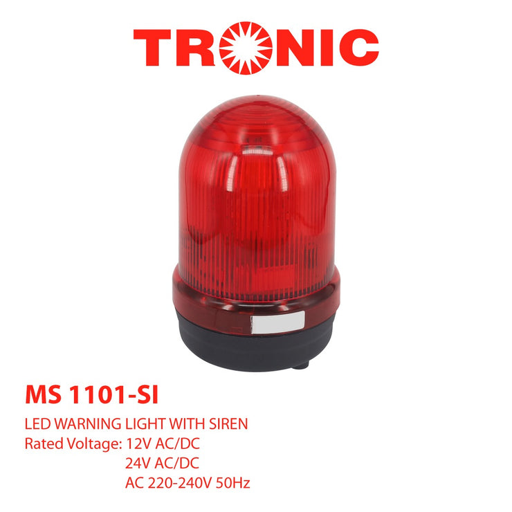 Tronic LED Warning Light With Siren