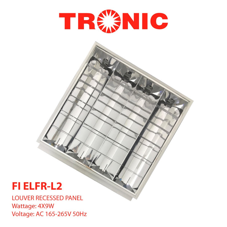 Tronic Fluorescent Louver Recessed Panel 4x9 Watts