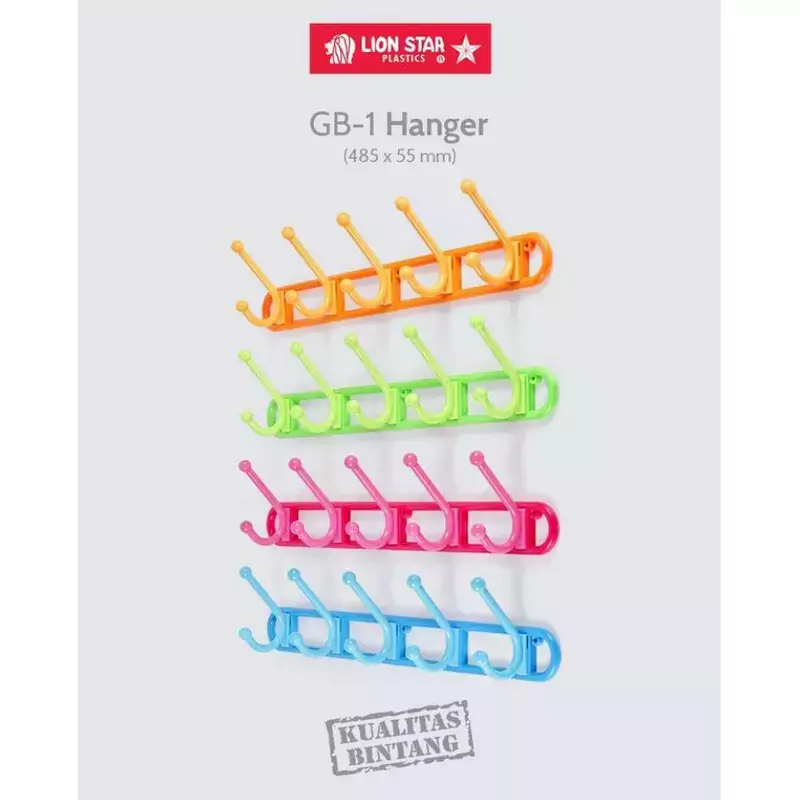 Lionstar Cloth Hanger 485 x H 55 MM Rectangle GB-1 Cloth Dryer Space Saving Hooks Garment Laundry Drying Rack