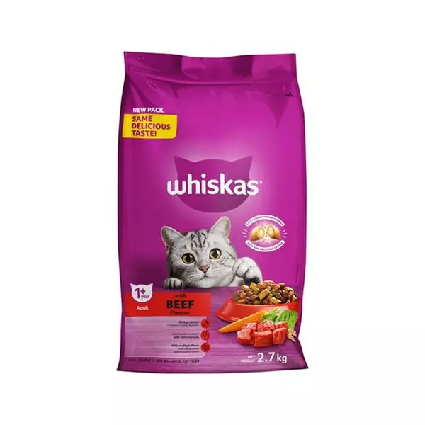 Whiskas Dry Adult Cat Food 2.7kg Pack of 6 JDD015725