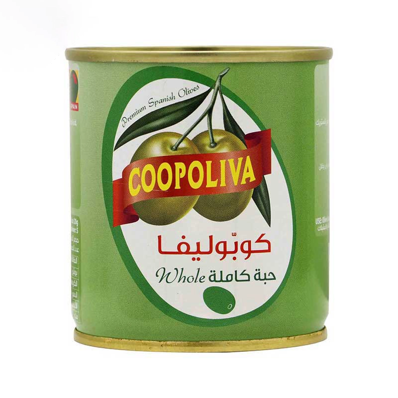 Coopoliva Whole Green Olives 200g Pack of 2