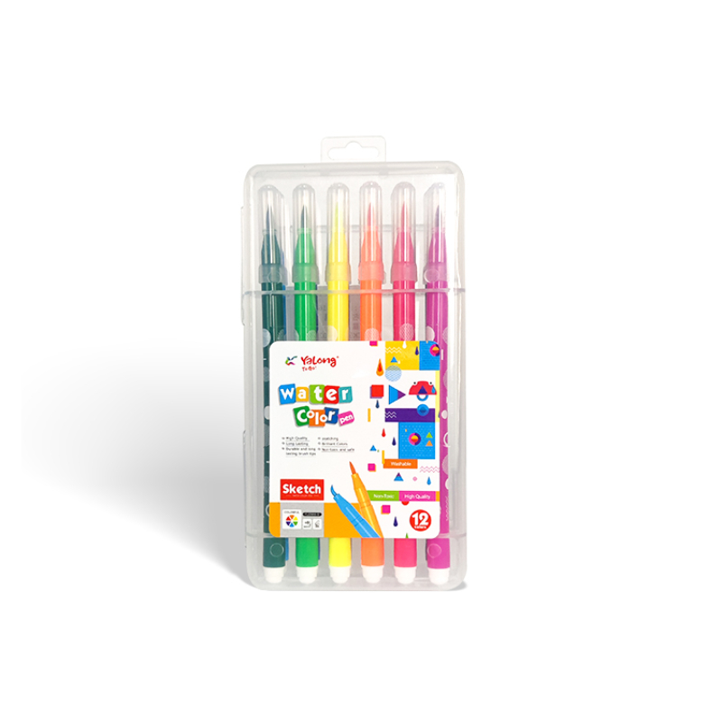 Yalong Water Colour Pen's Brush Tip 12 Colours P06963