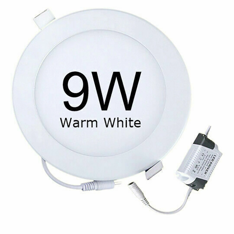 Rother Electrical LED Round Panel Light 9W Warm White RLE18113