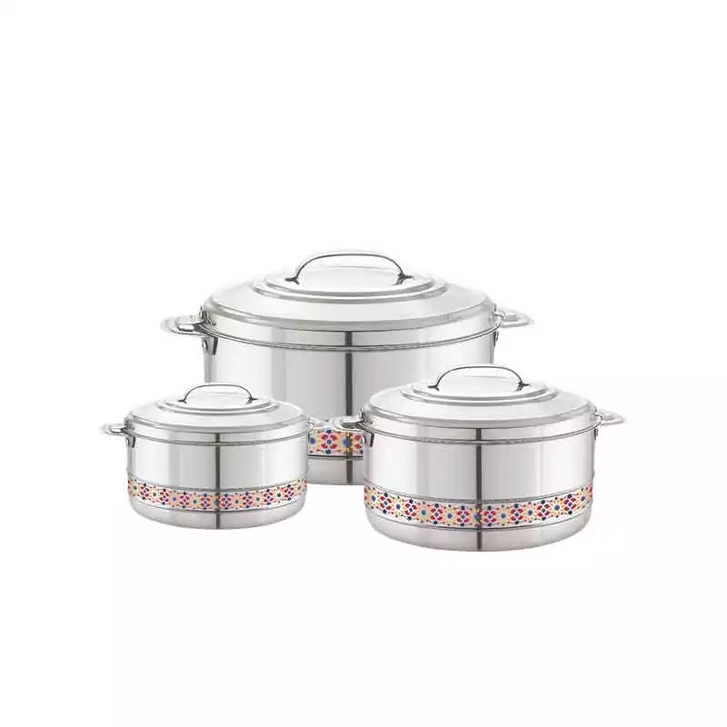 Hotpot Esteelo Arman Flower 2000/3000/4000 Stainless Steel Casserole Insulated Food Warmer