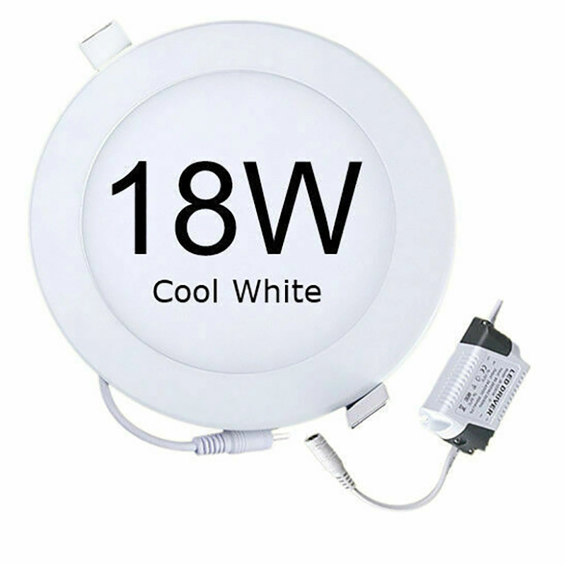 Rother Electrical LED Round Panel Light 18W Cool White RLE18106