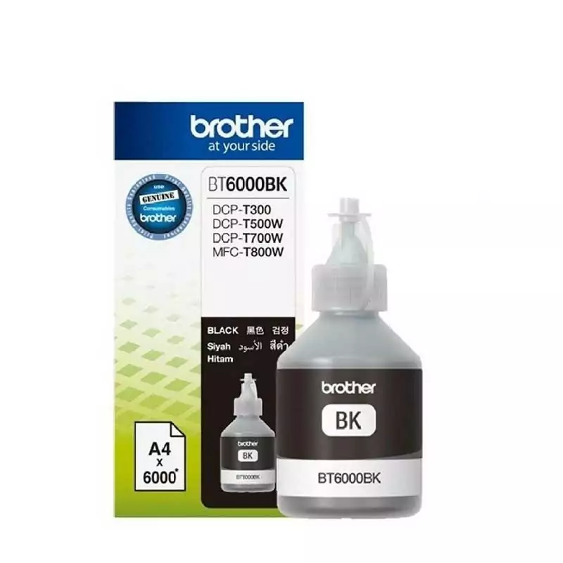 Brother Cartridge Ink Bottle Black 6,000 Pages Bt6000bk