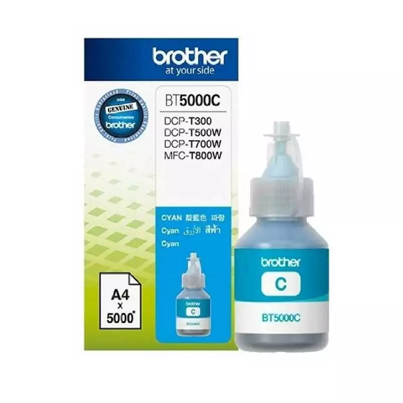 Brother Cartridge Ink Bottle Cyan 5,000 Pages BT5000C