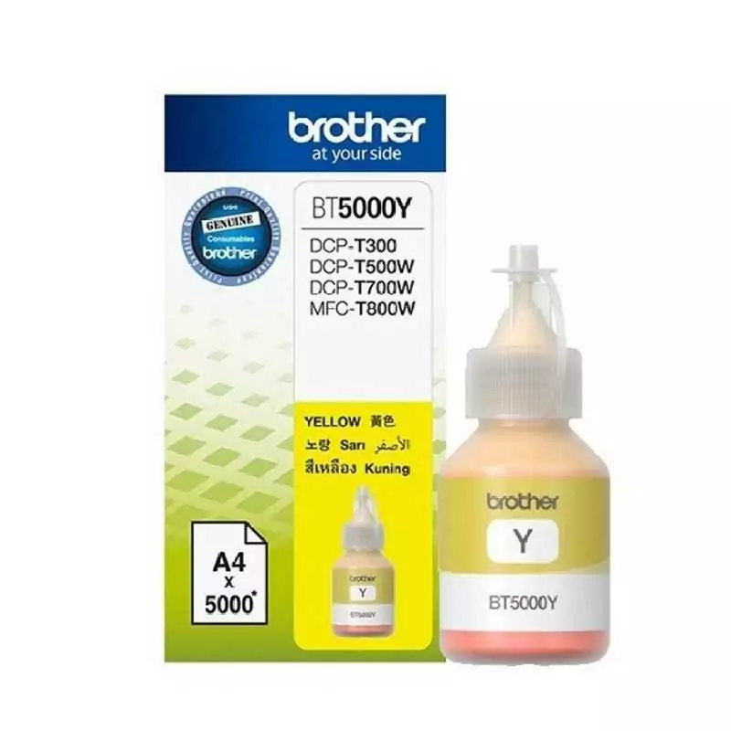 Brother Cartridge Ink Bottle Yellow 5,000 Pages BT5000Y