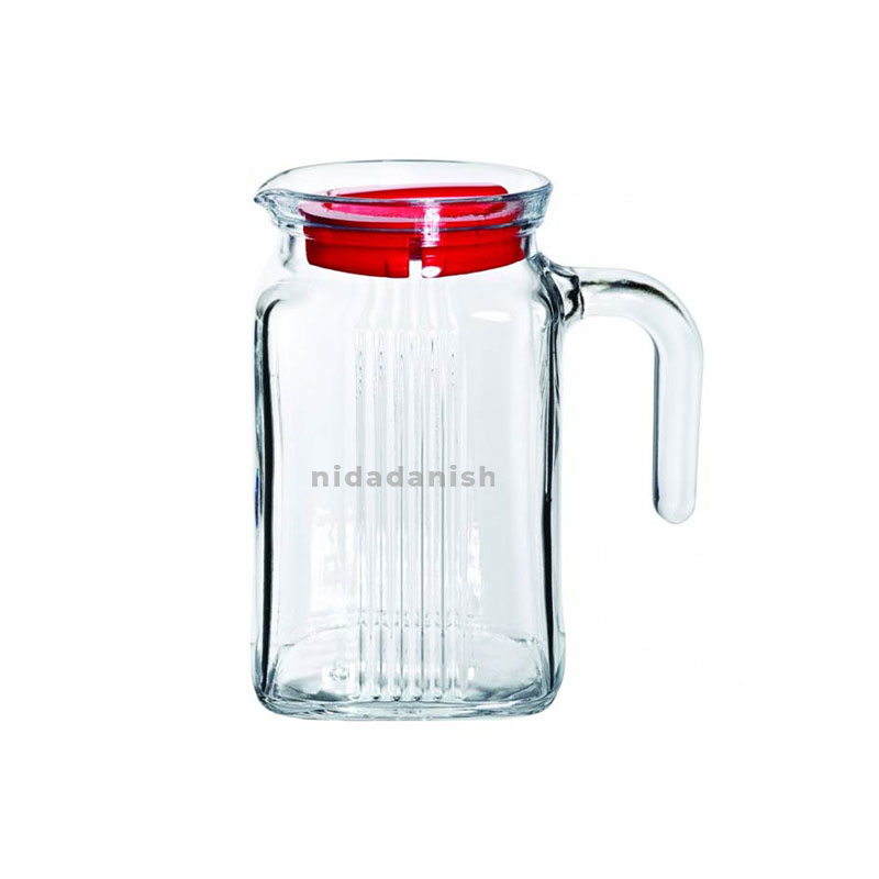 Pasabahce Jug Frigo 600ml Milk Jug + Blue Lid 80122