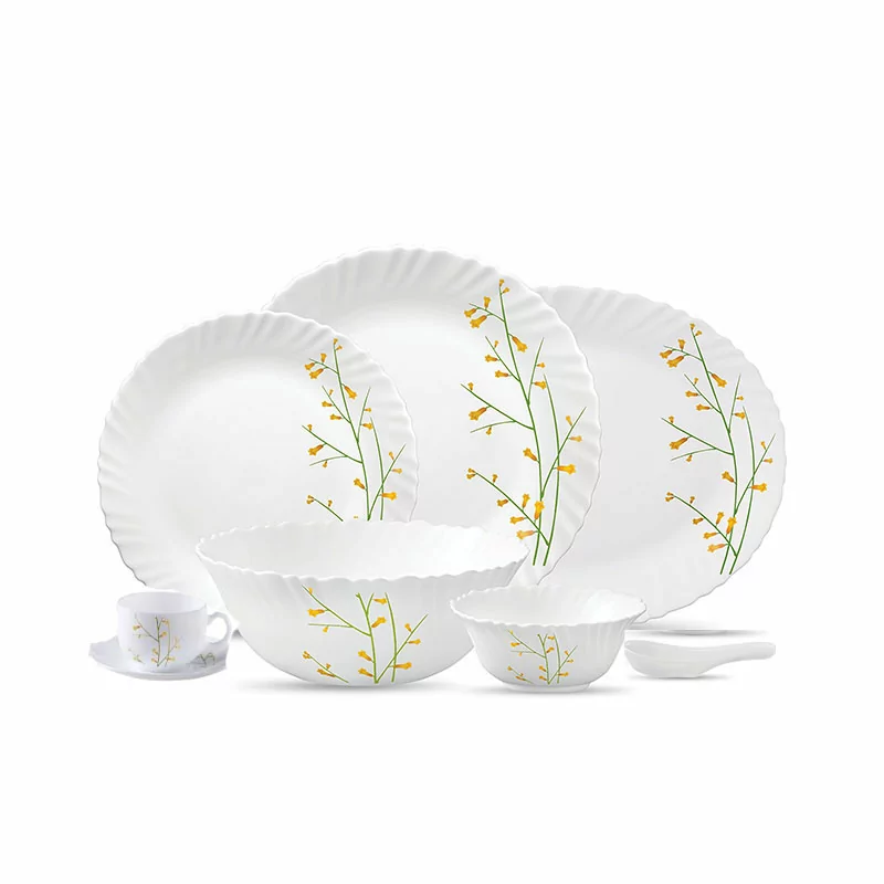 La Opala Dinner Set Citron Weave Classique 38 Pieces LW038