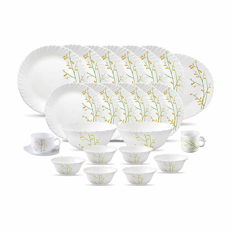 La Opala Dinner Set Citron Weave Classique 47 Pieces LW047