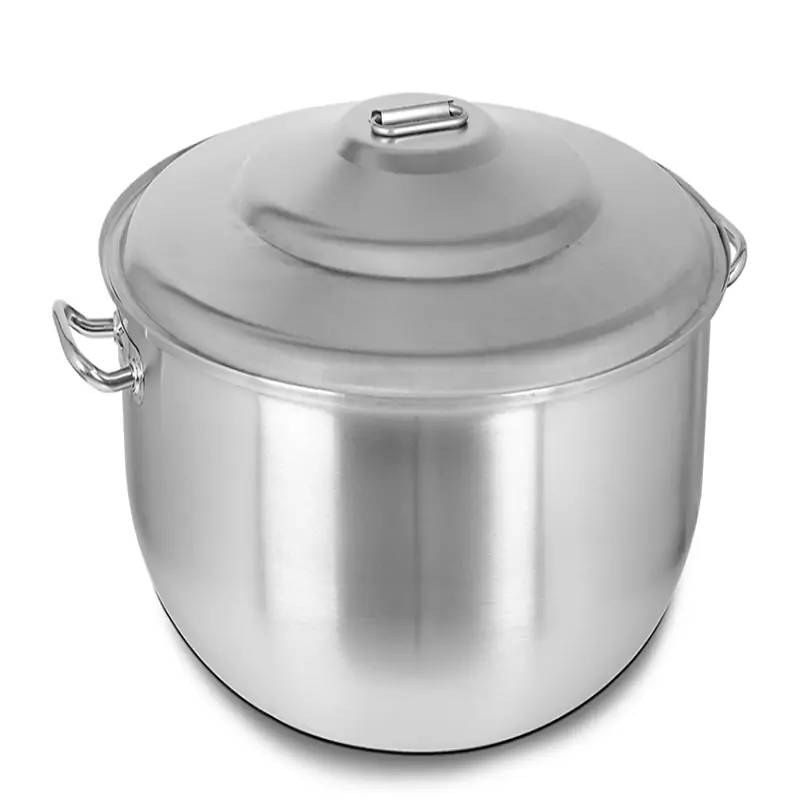 Kapp Wide Shallow Steel Helvane Pot (with Lid) 50x20cm 36L Commercial Horeca Use KAPP87