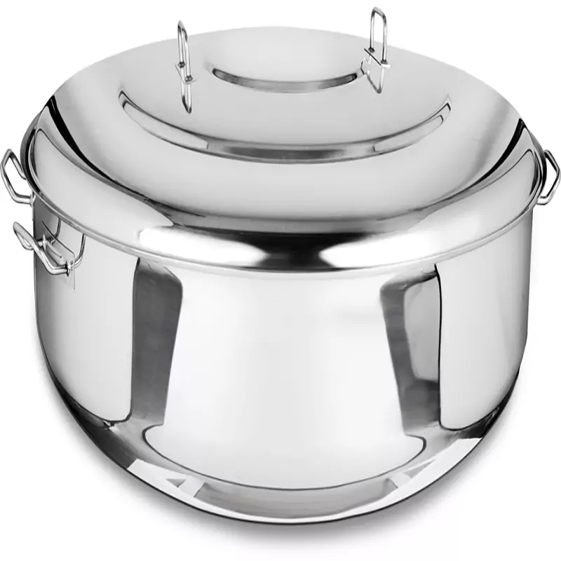 Kapp Wide Shallow Steel Helvane Pot (with Lid) 110x35cm 289L Commercial Horeca Use KAPP84