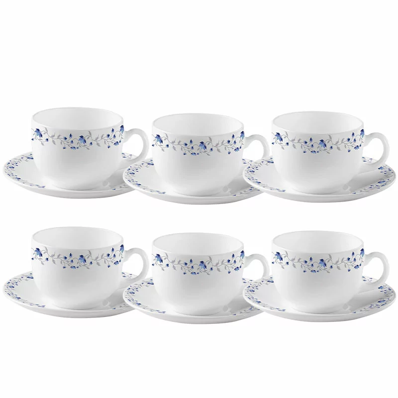 La Opala Cup & Saucer 6pcs Set Blue Bells 220ml LB022