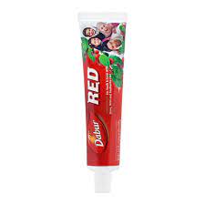 Dabur Toothpaste Fluoride Free, Helps in Bad Breath Treatment, Cavity Protection, Plaque Removal, Power of 13 Potent Ayurvedic Herbs, Red 100g (Pack of 6)