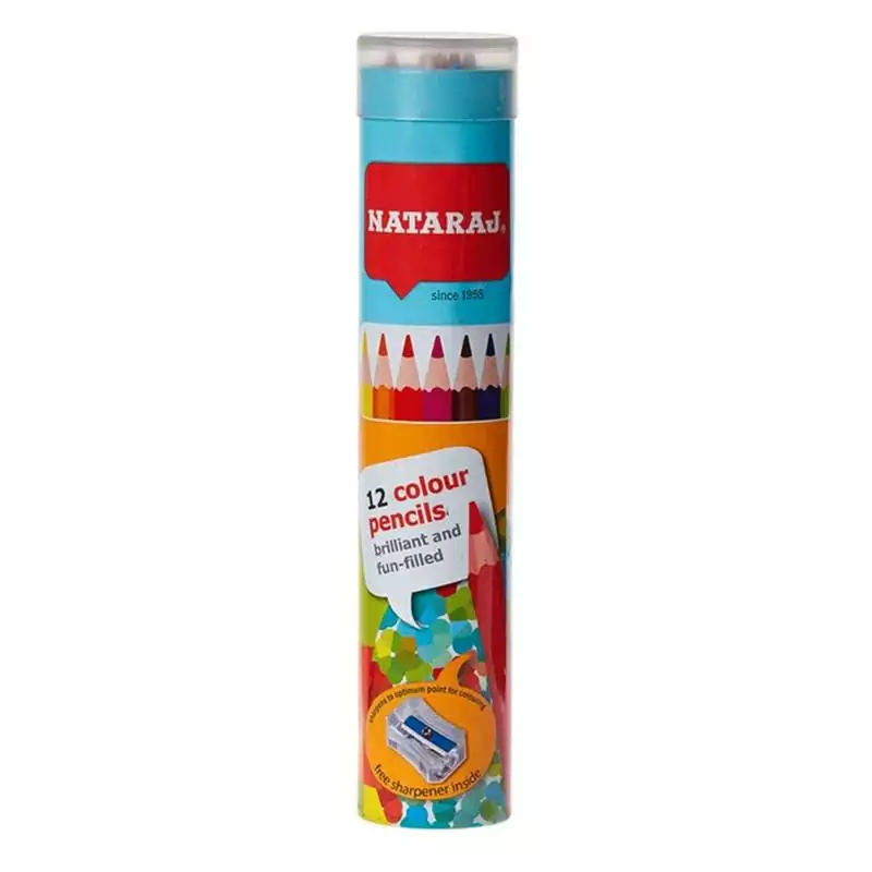 Nataraj Colour Pencil Tin Big 12 Colours P04089