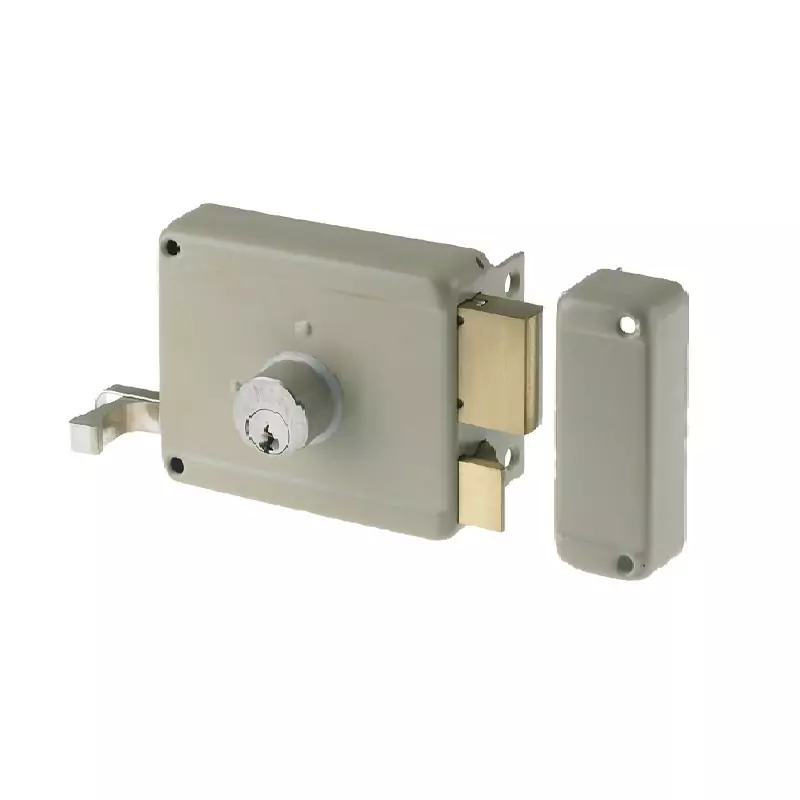 Yale Rim Lock Fixed Double Cylinder Mechanical Left 63000 Grey