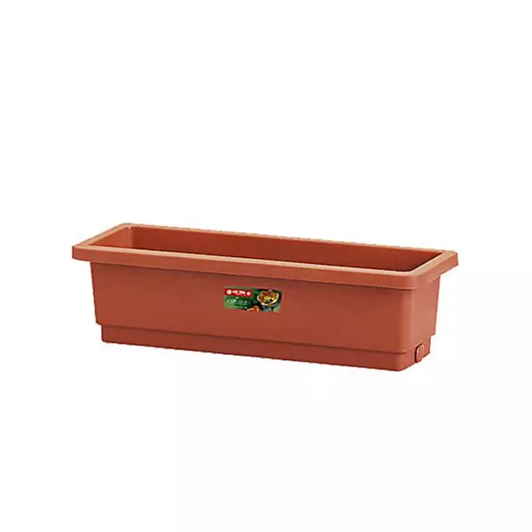 Lionstar Rectangular Flower Pot Small FP-12 Plastic Planter Pot, Outdoors and Indoors Garden, Sturdy and Durable