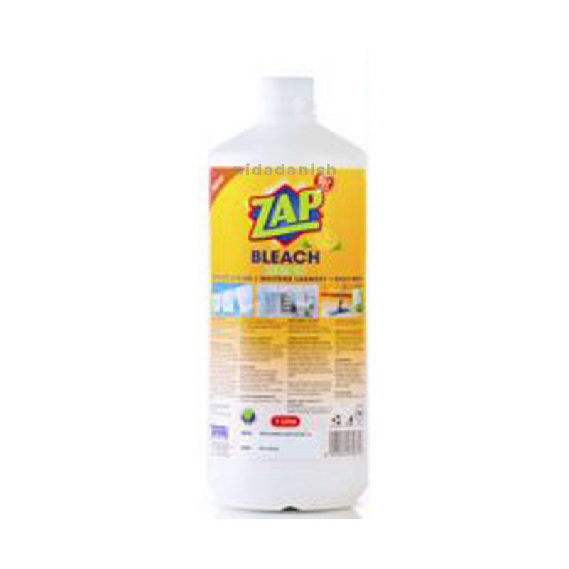 Zap Bleach for Laundry, Bathroom Fixtures, Kitchen & Floor Tiles Lemon 1L