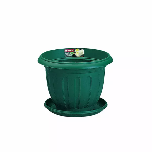 Lionstar Lotus Pot No8 w/Cover 254Ø FP-41 Plastic Planter Pot, Outdoors and Indoors Garden, Sturdy and Durable