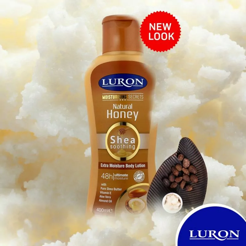 Luron Natural Honey & Shea Body Lotion 400ml BL79 Pack of 6