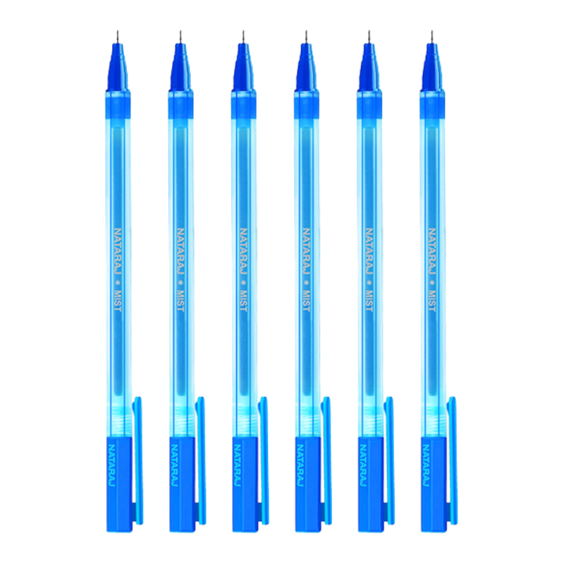 Nataraj Mist Pen 621 0.7mm 6pcs Blue P06233