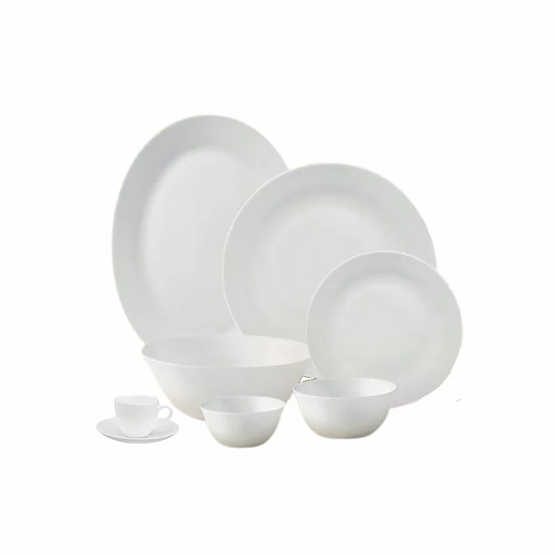 La Opala Dinner Set Ivory White 20 Pieces L1020