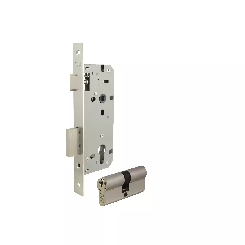 Yale Door Lock & Cylinder Set Satin Nickel Plated - Classica