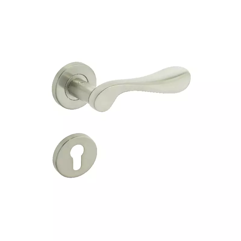 Yale Tubular Rose Lever Handle Satin Nickel 001 - Giulia