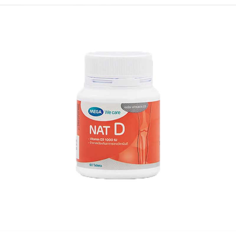 Mega Multi-Vitamins Nat-D 1000IU Vitamin-D Tabs 60 Capsules 17962 NV