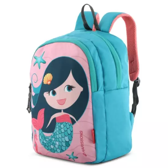 Harissons School Backpack Mermaid 19L 30 x 39 x 16cm Blue Pink