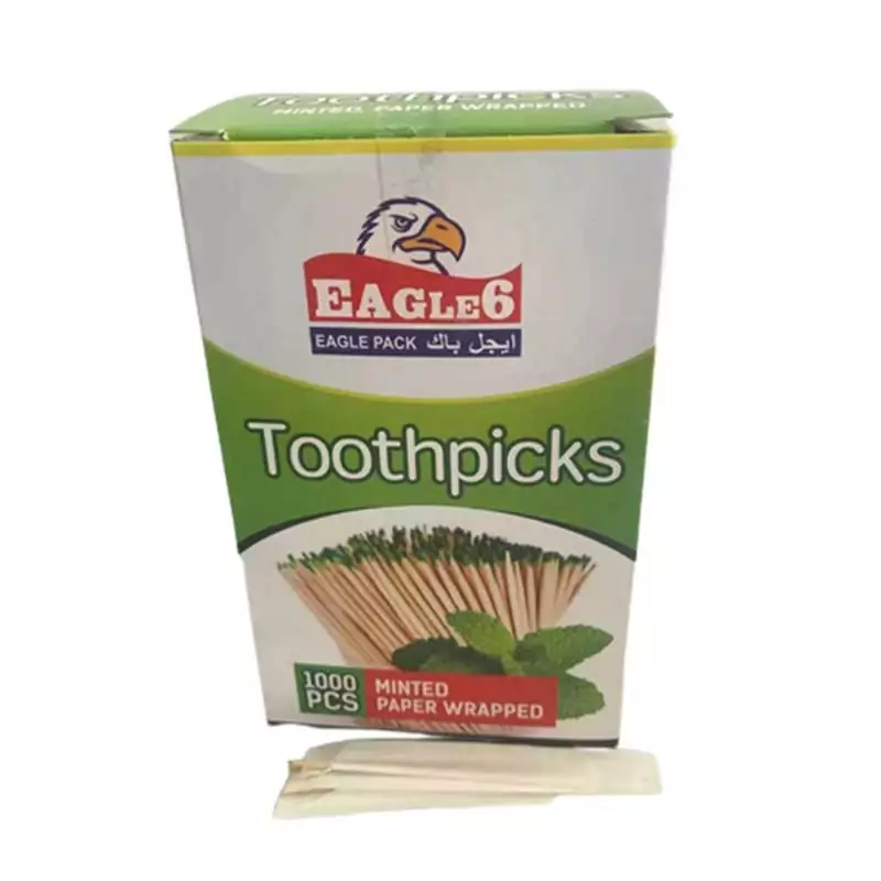 Eagle6 Toothpicks (Wrapped + Minted) (Pack of 1000pcs x 50 Boxes)