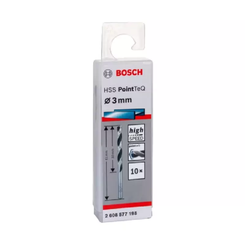 Bosch Twist Drill Pointteq HSS G 3.0mm 2608577198