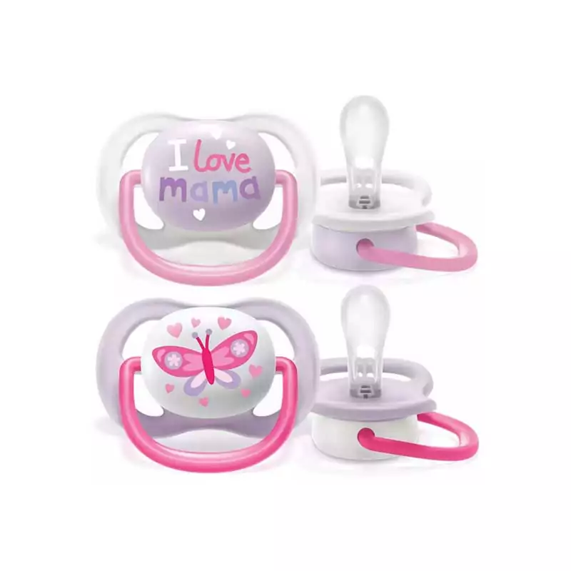 Philips Avent Soother Ultra Air Happy for Girl 0-6m 2's 080/02