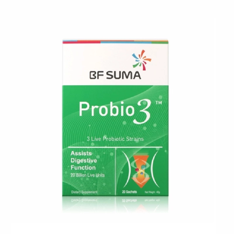 BF Suma Probio3 20 Sachets for Digestive Health, Dietary Supplement, Assists Digestive Function, Probiotic Strains AP155A