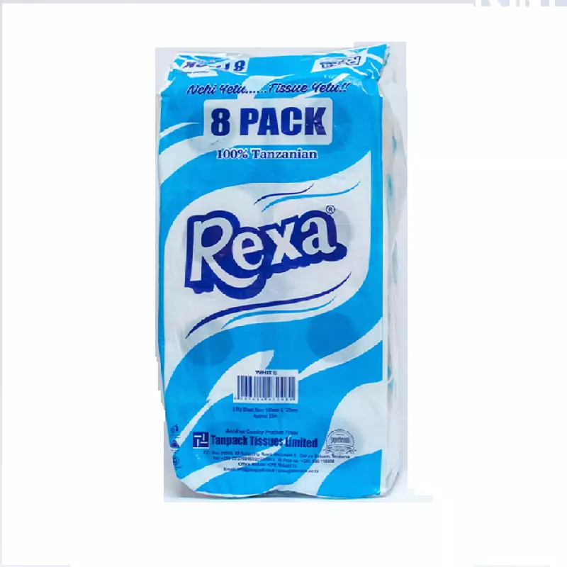 Rexa Toilet Tissue Rolls White Pack of 8