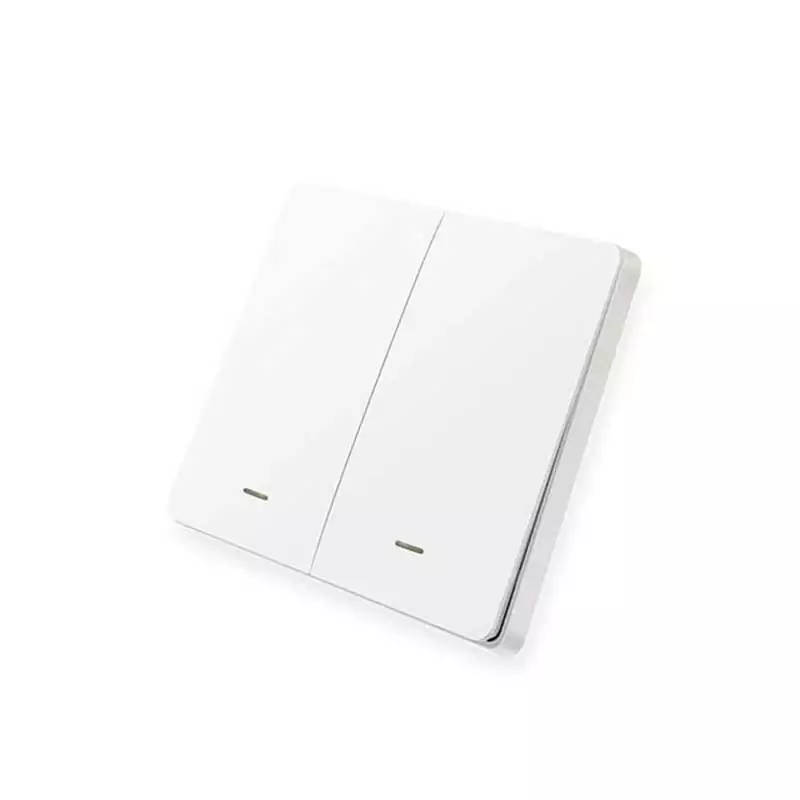 Tuya Smartlife Smart Switch WiFi Push Button 2 Gang Wired White