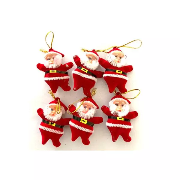 Christmas Decoration Mini Santa Decor 5cm No.28, 6pc Pack